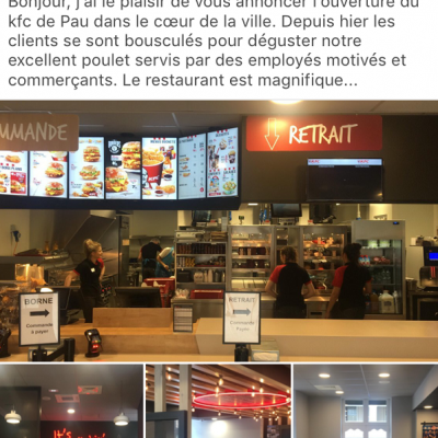 OUVERTURE DE KFC DE PAU : BRAVO A NOTRE TEAM SUD-OUEST!